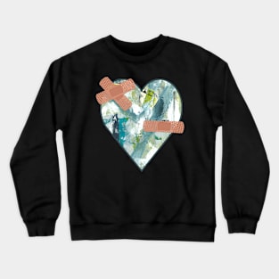 Art Acrylic artwork abstract Valentine Heart Crewneck Sweatshirt